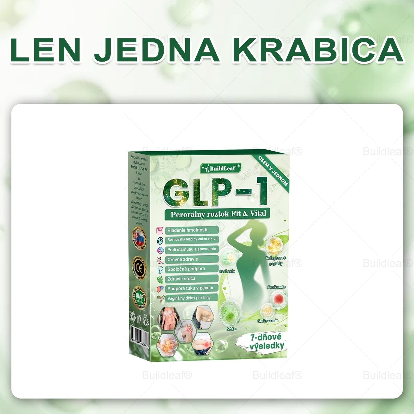 🧑⚕️🧑⚕️BuildLeaf® GLP-1 6-v-1 Fit & Vital Perorálny Roztok (Len raz denne, viditeľné zmeny už za 7 dní) Pre obezitu, kardiovaskulárne ochorenia, cukrovku, spánkové apnoe, zdravie čriev, problémy s kĺbmi a ďalšie