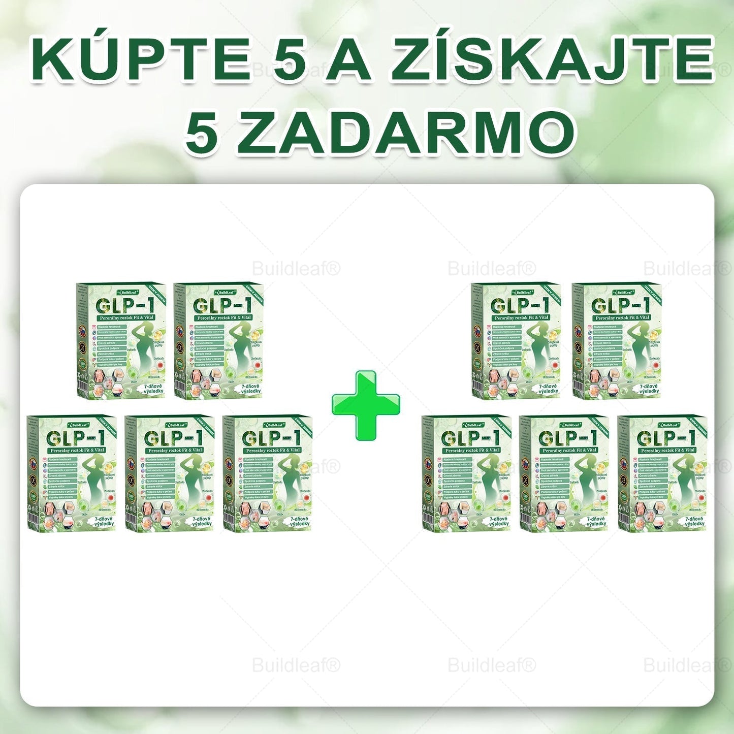 🌿🧑⚕️BuildLeaf® GLP-1 6-v-1 Fit & Vital Perorálny Roztok (Len raz denne, viditeľné zmeny už za 7 dní) Pre obezitu, kardiovaskulárne ochorenia, cukrovku, spánkové apnoe, zdravie čriev, problémy s kĺbmi a ďalšie
