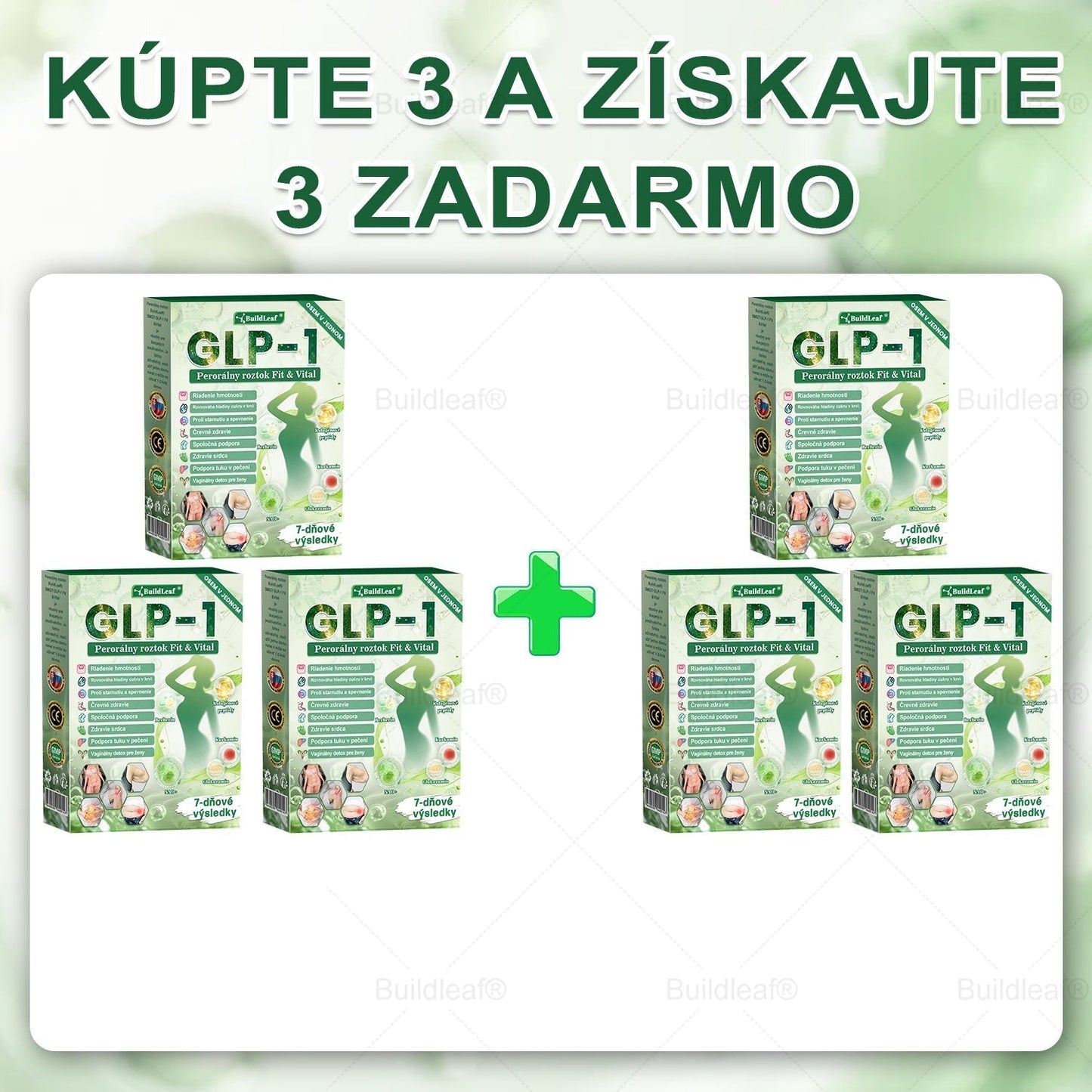 🧑⚕️🧑⚕️BuildLeaf® GLP-1 6-v-1 Fit & Vital Perorálny Roztok (Len raz denne, viditeľné zmeny už za 7 dní) Pre obezitu, kardiovaskulárne ochorenia, cukrovku, spánkové apnoe, zdravie čriev, problémy s kĺbmi a ďalšie