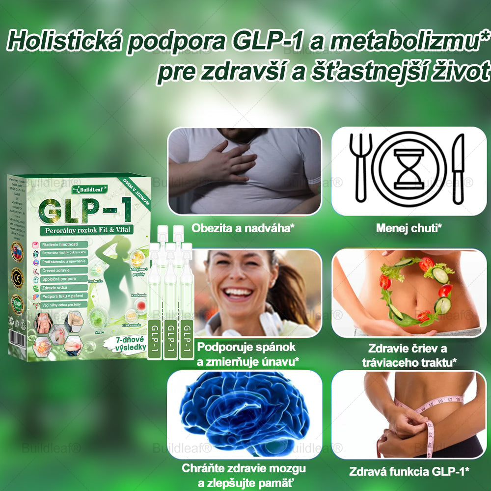 🧑‍⚕️🧑‍⚕️BuildLeaf® GLP-1 6-v-1 Fit & Vital Perorálny Roztok (Len raz denne, viditeľné zmeny už za 7 dní) Pre obezitu, kardiovaskulárne ochorenia, cukrovku, spánkové apnoe, zdravie čriev, problémy s kĺbmi a ďalšie