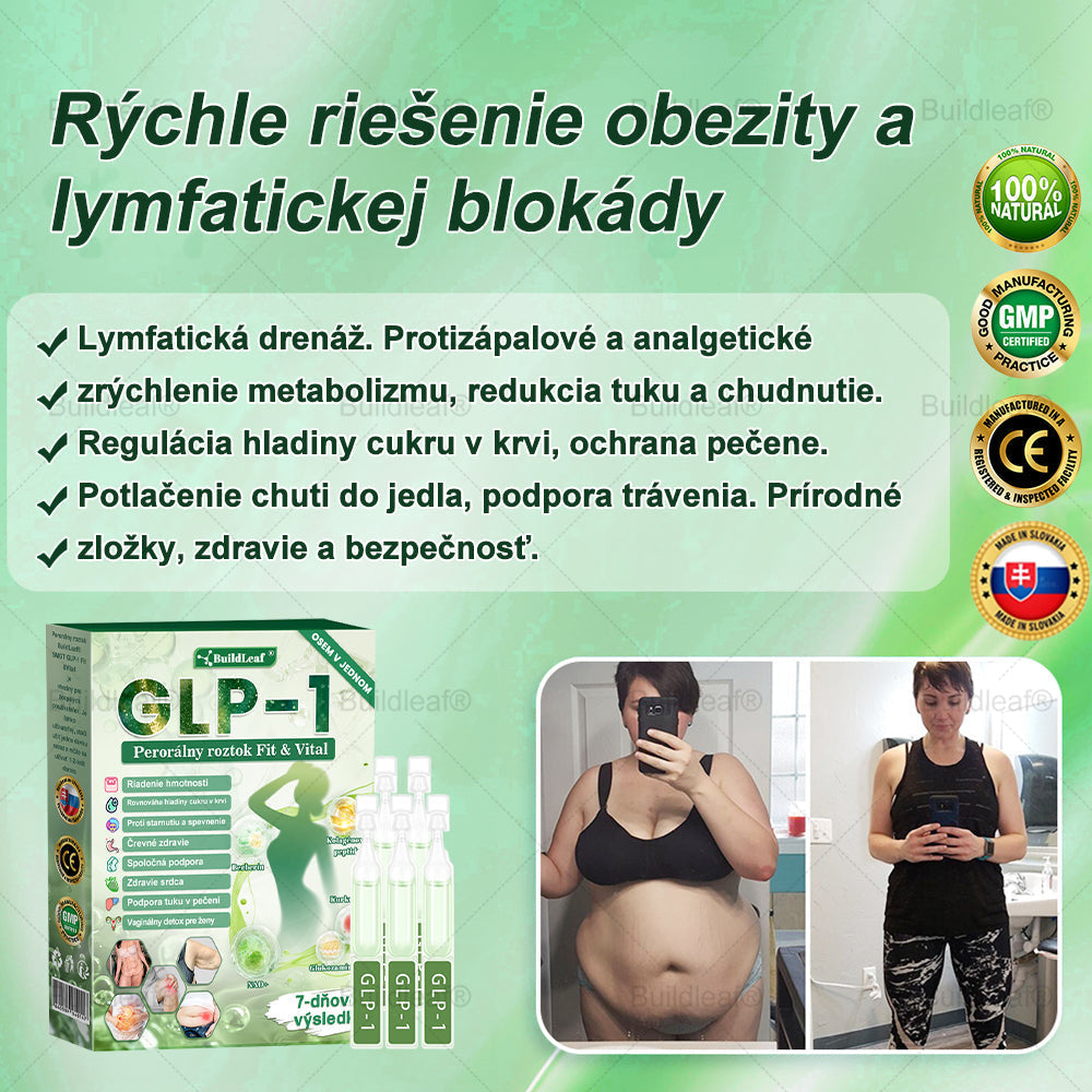 🧑‍⚕️🧑‍⚕️BuildLeaf® GLP-1 6-v-1 Fit & Vital Perorálny Roztok (Len raz denne, viditeľné zmeny už za 7 dní) Pre obezitu, kardiovaskulárne ochorenia, cukrovku, spánkové apnoe, zdravie čriev, problémy s kĺbmi a ďalšie